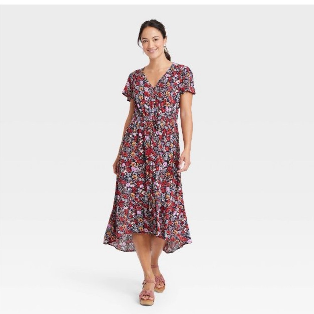 NWT Knox Rose navy garnet maxi dress
